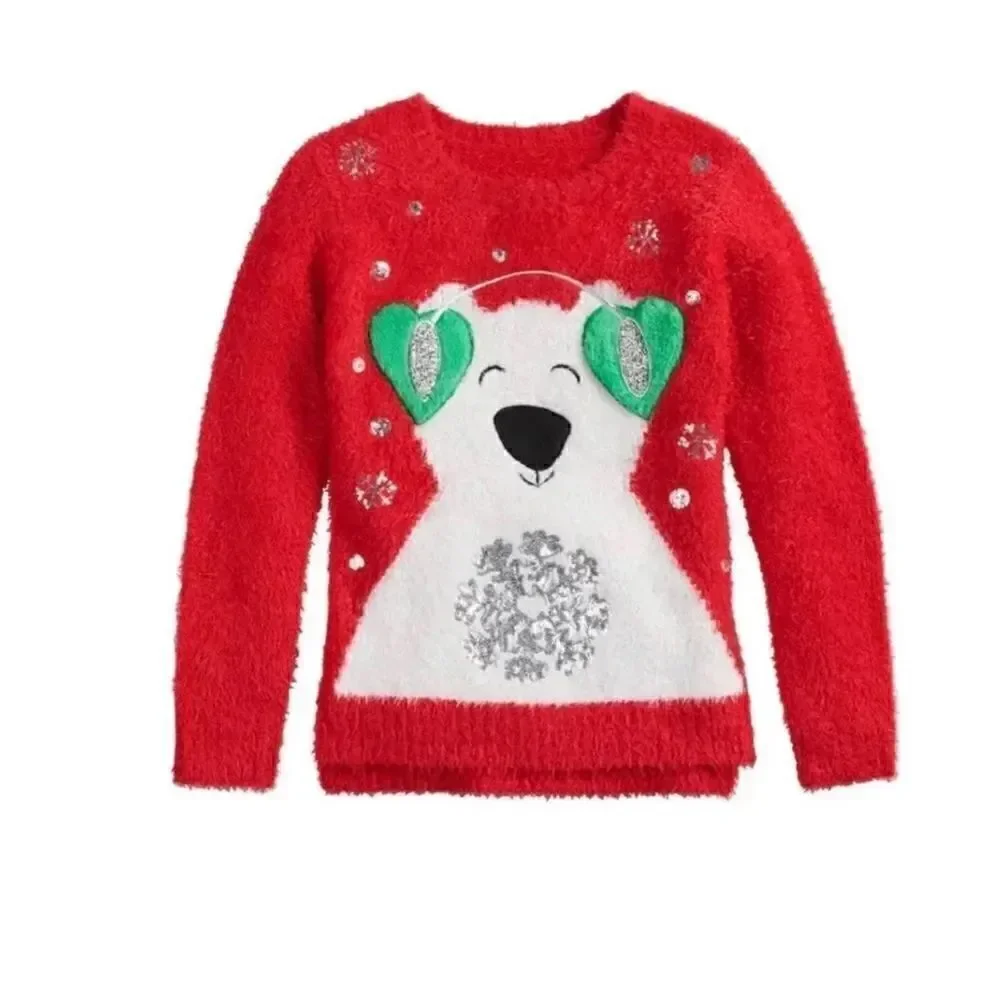 IT’S OUR TME Christmas Sweater Girls Size XLPLUS 16 1/2.